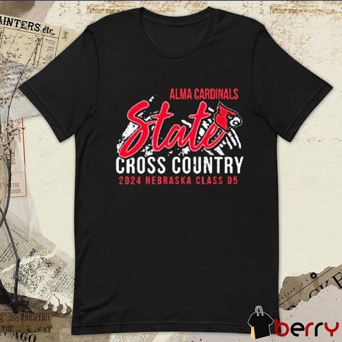 Alma Cardinals State Cross Country 2024 Nebraska Class D5 t-shirt
