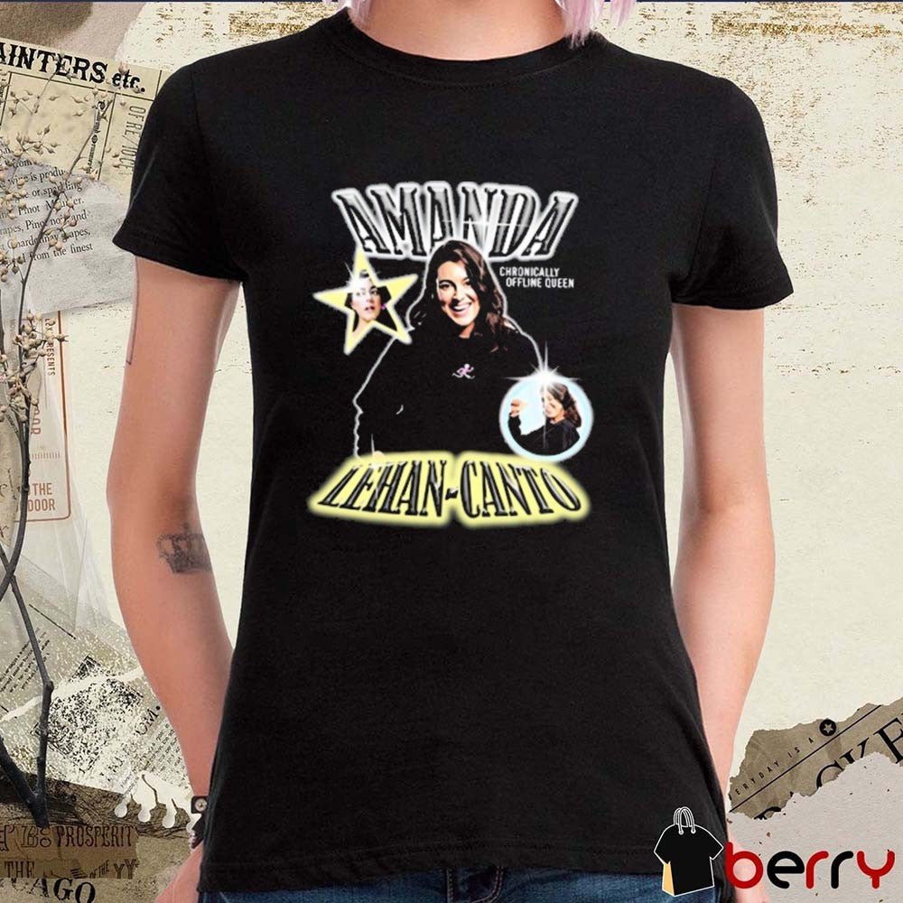 Amanda Lehan-Canto Chronically Offline Queen Graphic t-shirt