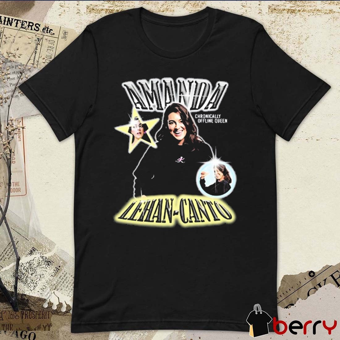 Amanda Lehan-Canto Chronically Offline Queen Graphic t-shirt