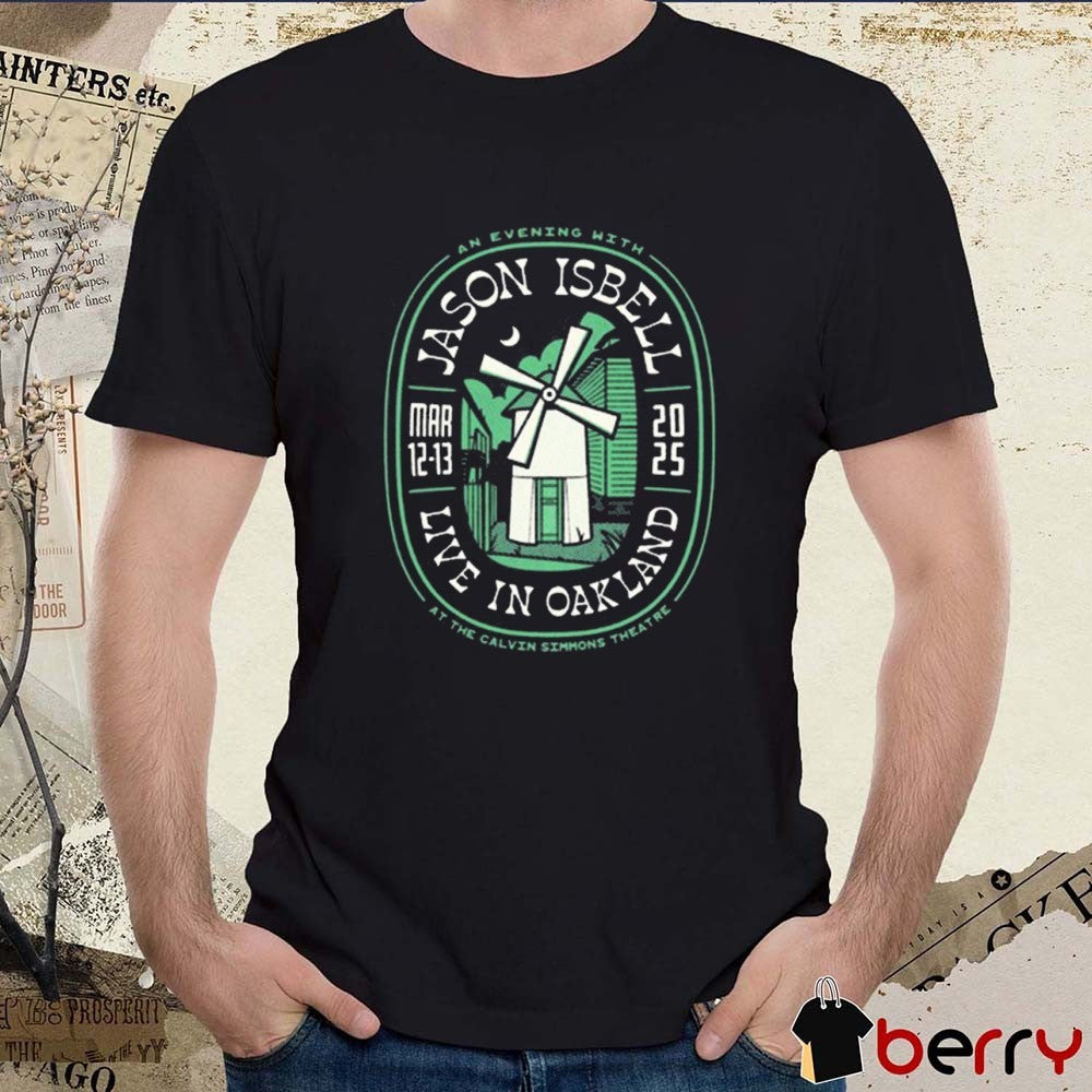An Evening With Jason Isbell Live In Oakland March 12-13 2025 At The Calvin Simmons Theatre t-shirt