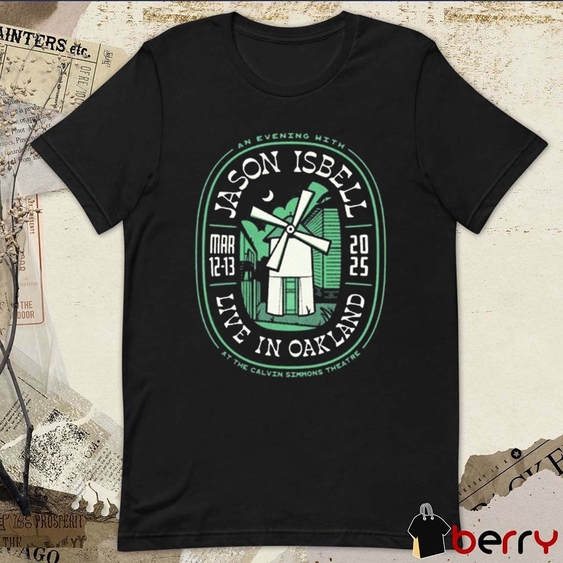 An Evening With Jason Isbell Live In Oakland March 12-13 2025 At The Calvin Simmons Theatre t-shirt