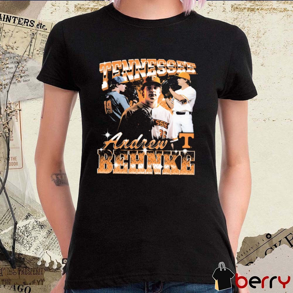 Andrew Behnke Illustrated Tennessee Vols Baseball NCAA Division I t-shirt