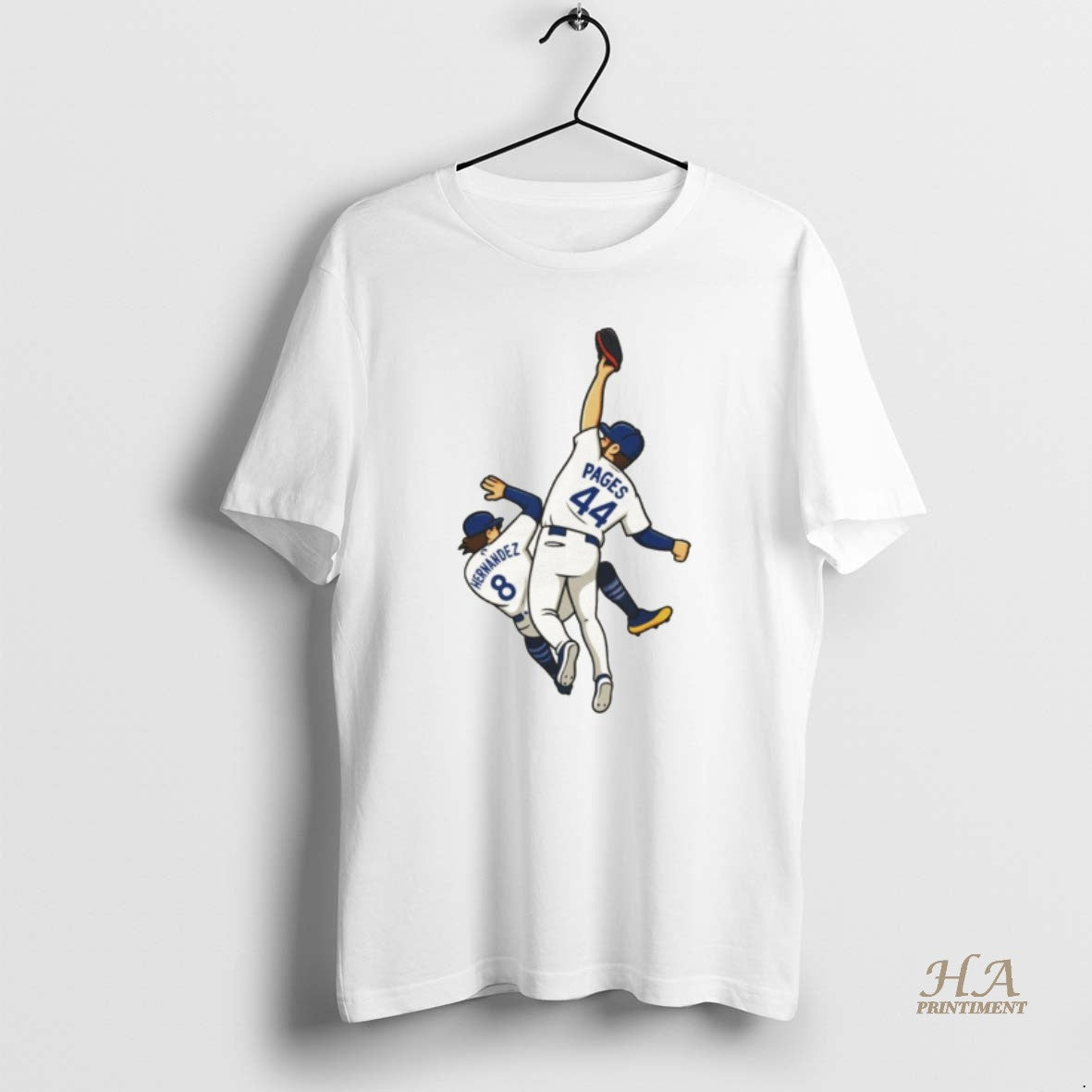 Official Andy Pages And Kike Hernandez 9th Inning Catch World Series Mlb Baseball 2025