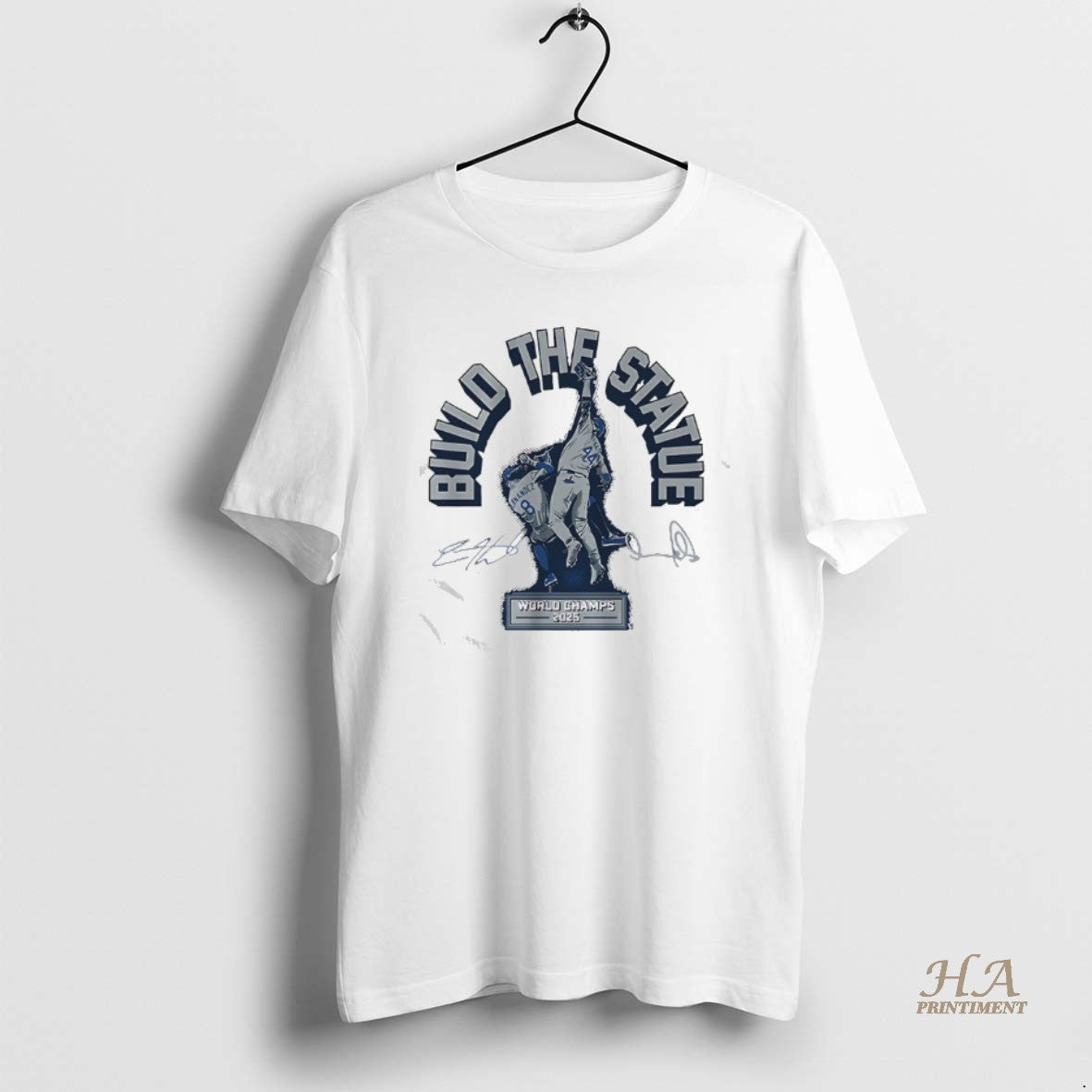 Official Andy Pages And Kike Hernandez Builo The Staue World Champs Los Angeles Dodgers T-Shirts, Hoodie, Sweatshirt