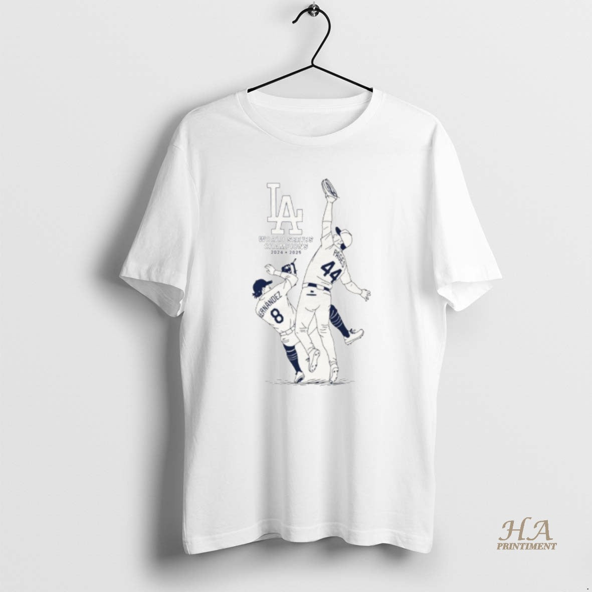 Official Andy Pages And Kike Hernandez Catch Illustration Los Angeles Dodgers 24 25 World Series T-Shirts, Hoodie, Sweatshirt