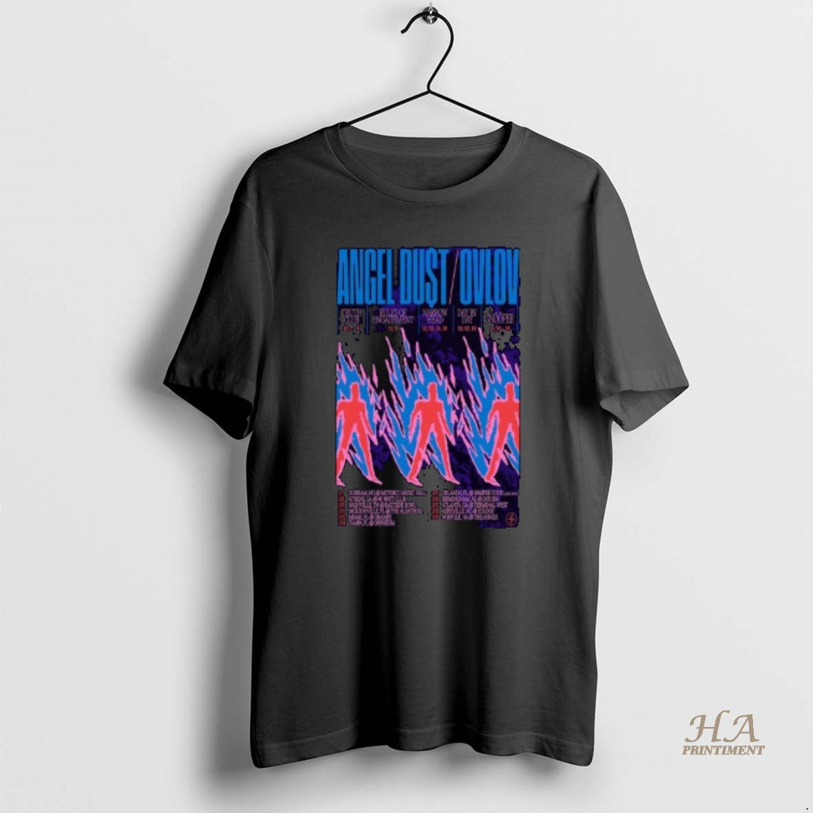 Official Angel Dust Ovlov November Tour 2025 T-Shirts, Hoodie, Sweatshirt | InkNestWear.com