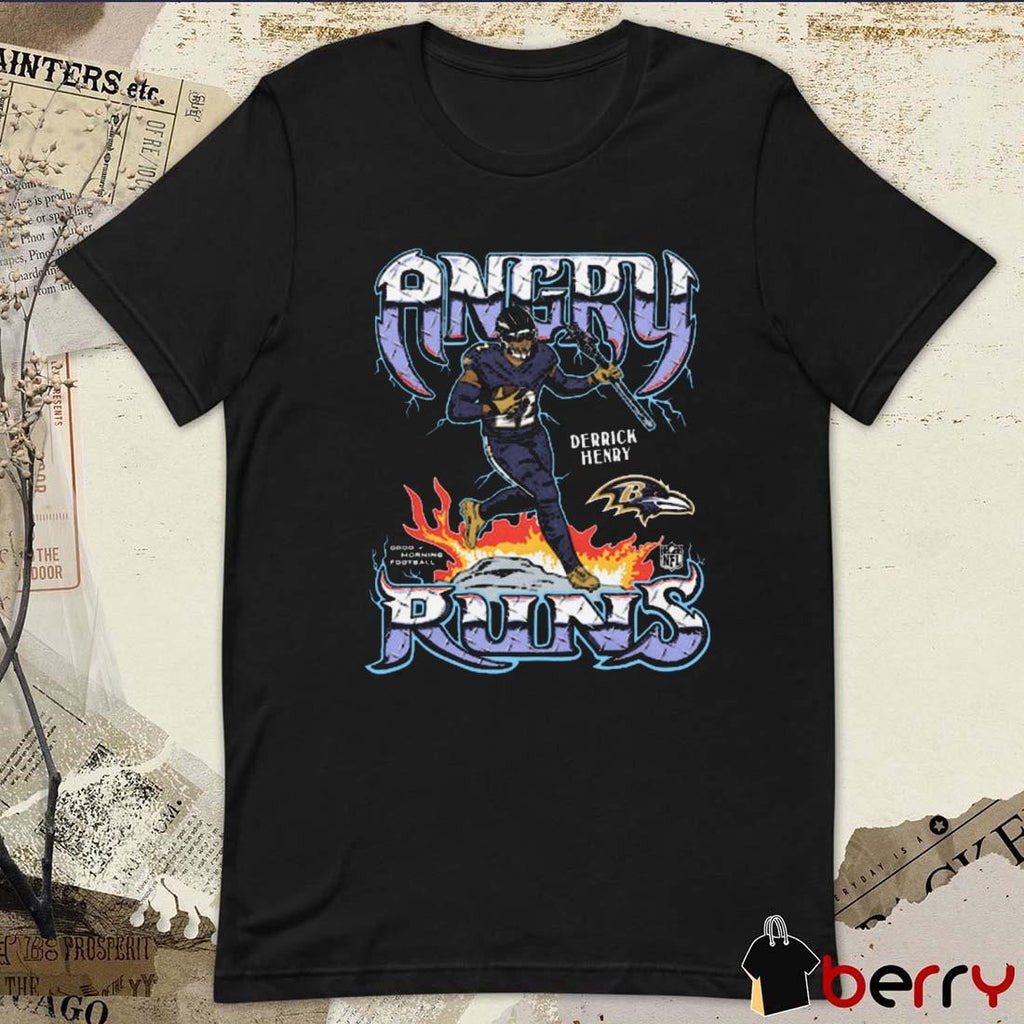 Angry Runs 2024 Baltimore Ravens NFL Derrick Henry t-shirt