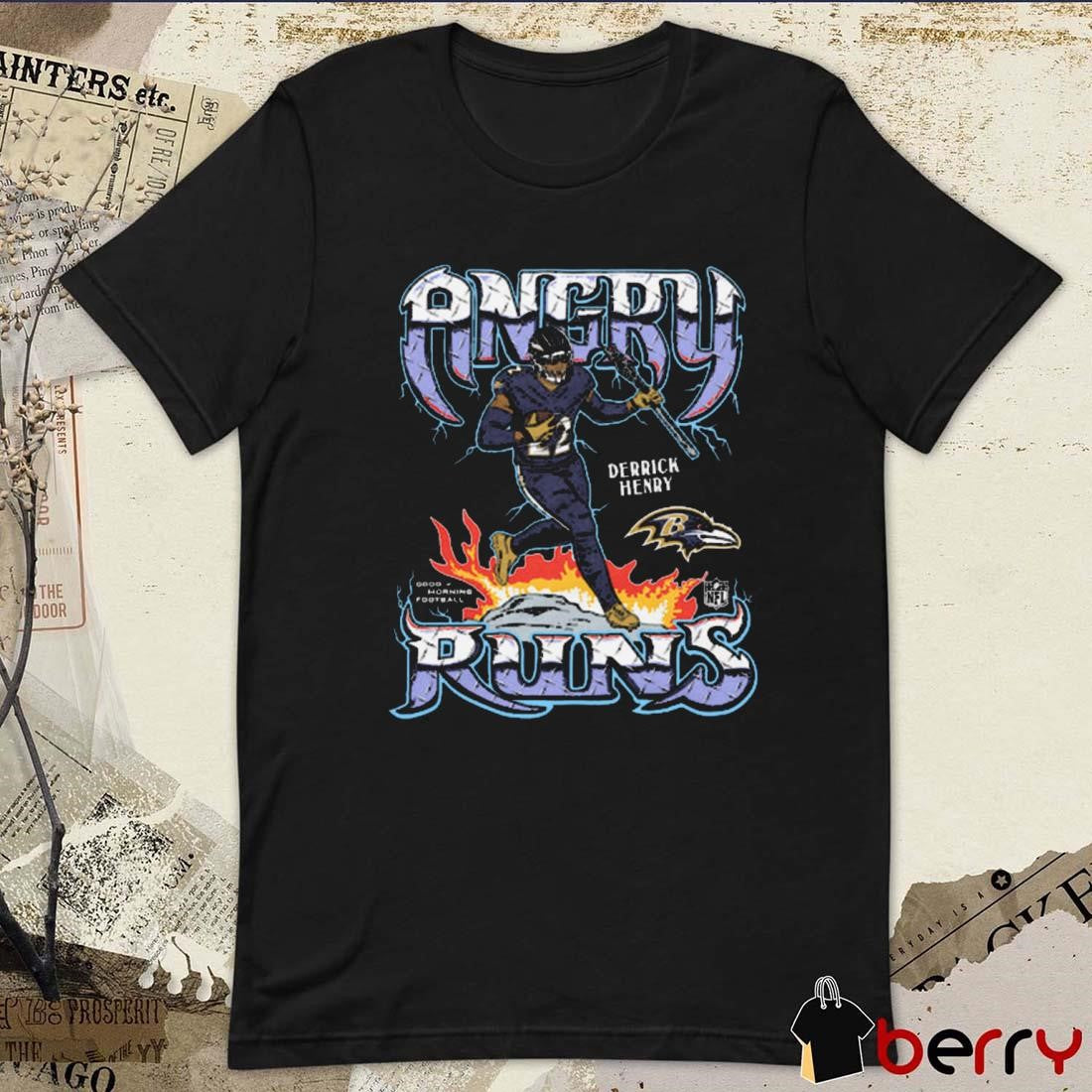Angry Runs 2024 Baltimore Ravens NFL Derrick Henry t-shirt