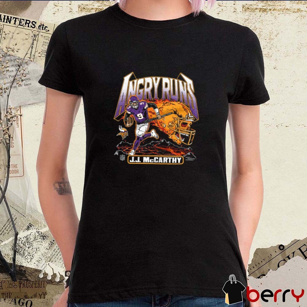 Angry Runs 2025 Minnesota Vikings NFL J.J. McCarthy t-shirt