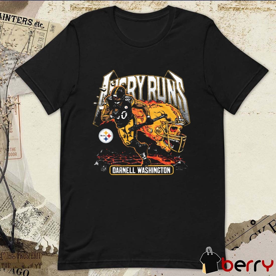 Angry Runs 2025 Pittsburgh Steelers NFL Darnell Washington t-shirt