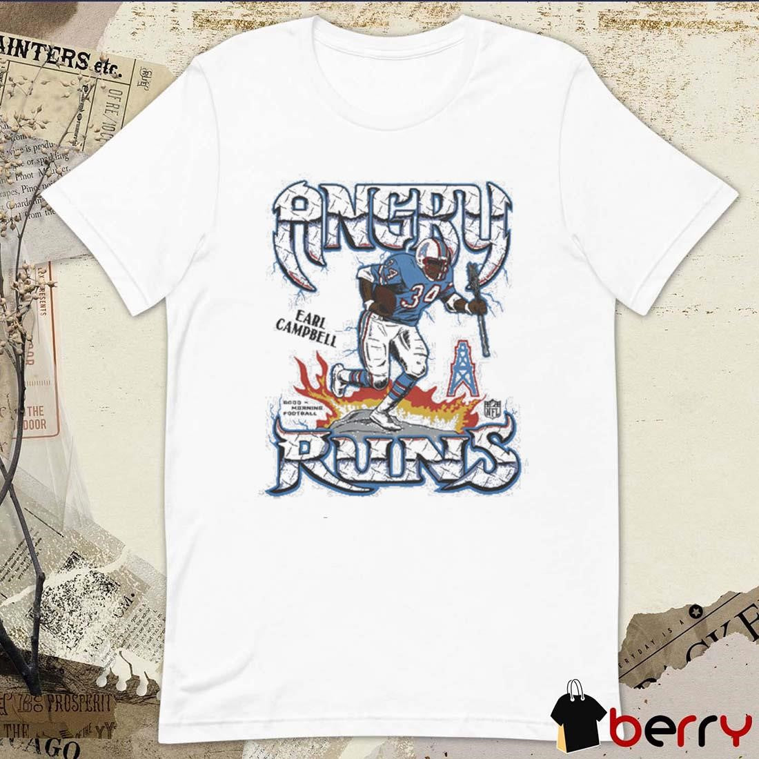 Angry Runs Houston Oilers NFL Earl Campbell t-shirt