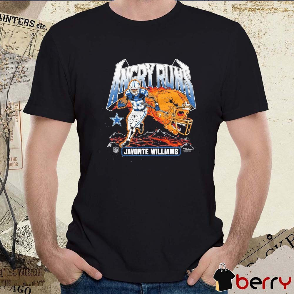 Angry Runs NFL 2025 Dallas Cowboys Javonte Williams t-shirt