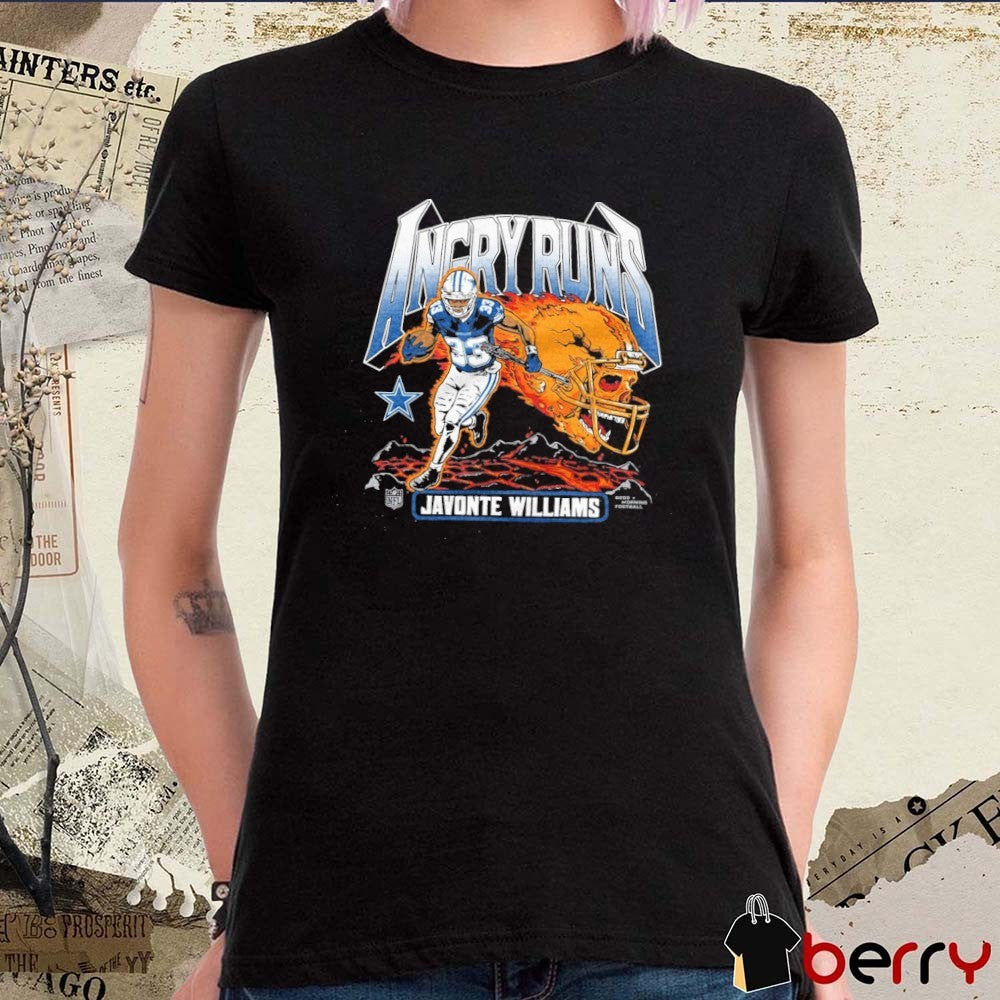 Angry Runs NFL 2025 Dallas Cowboys Javonte Williams t-shirt