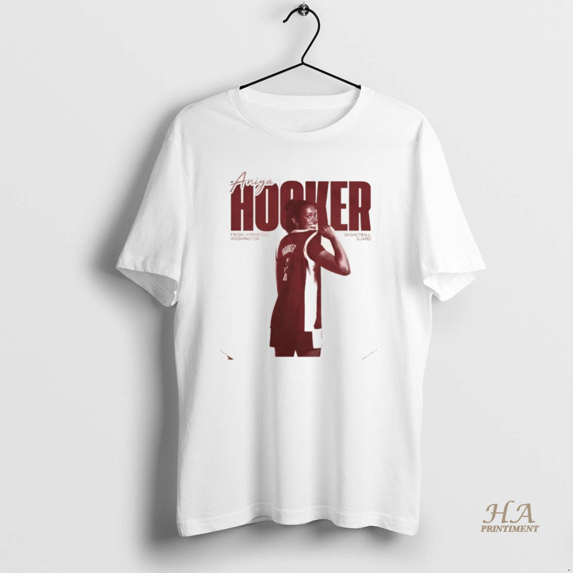 Official Aniya Hooker Player Basketball Guard From Lynnwood Washington Vintage Christmas T-Shirts, Hoodie, Sweatshirt