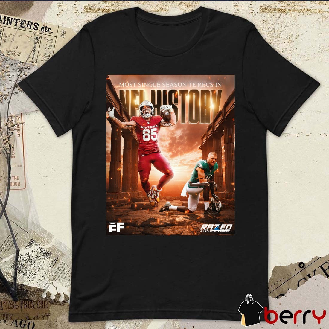 Arizona Cardinals Trey McBride Most Single Season TE Recs In NFL History Poster t-shirt