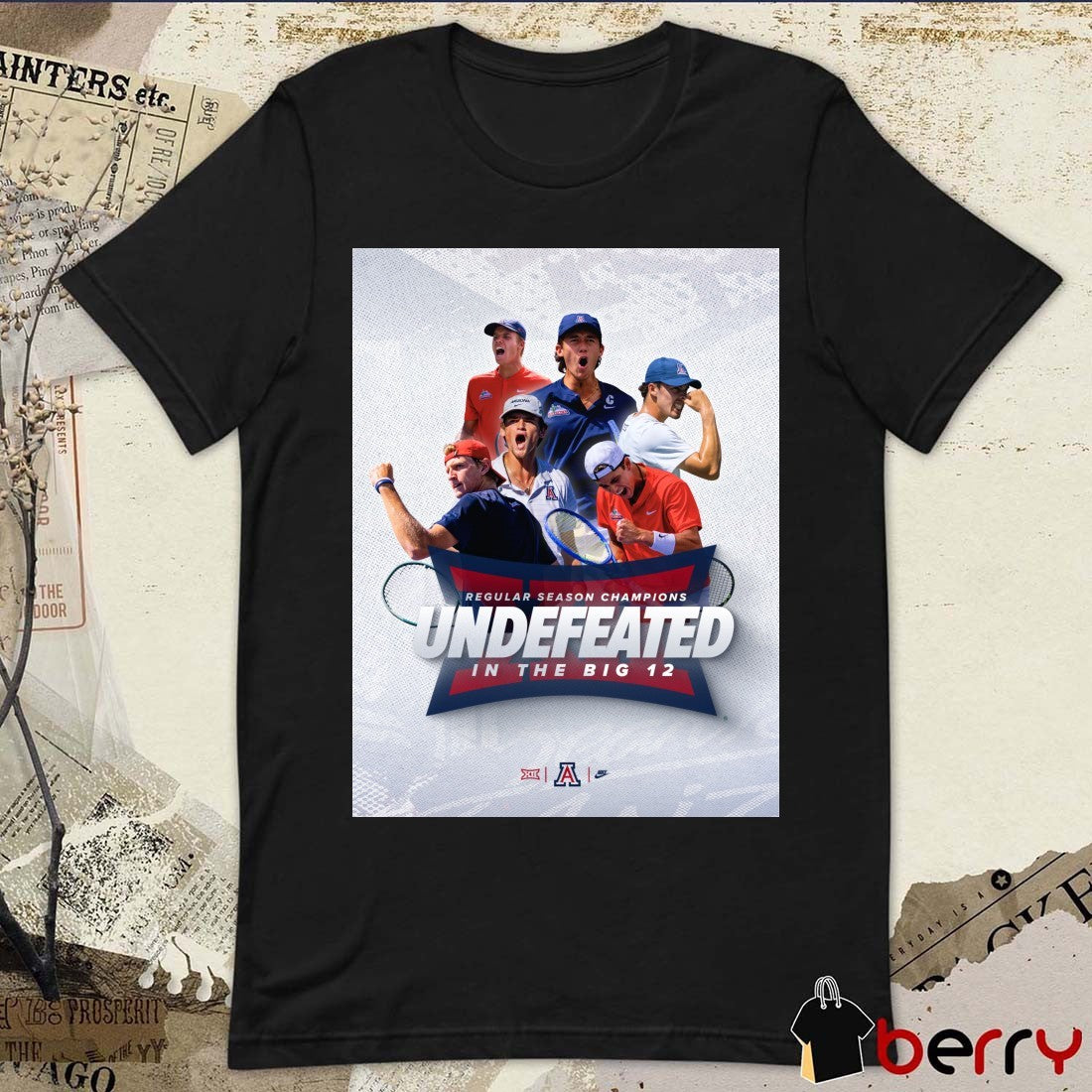 Arizona Men’s Tennis 2026 Regular Season Champions Undefeated In The Big 12 Poster t-shirt