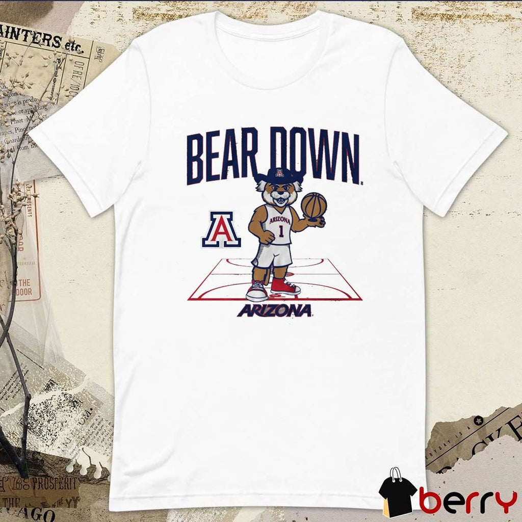 Arizona Wildcats Mascot Court Bear Down Big 12 Conference 2025 t-shirt