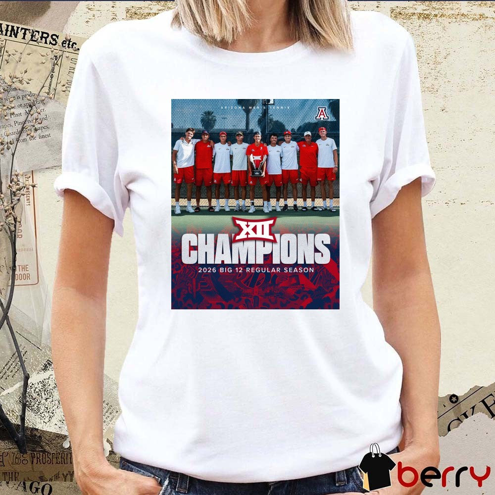 Arizona Wildcats Men’s Tennis Champions 2026 Big 12 Regular Season Poster t-shirt