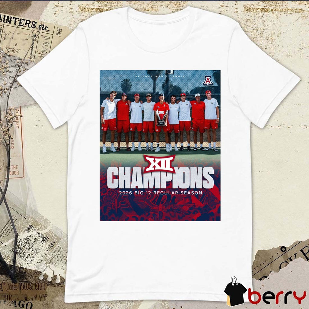 Arizona Wildcats Men’s Tennis Champions 2026 Big 12 Regular Season Poster t-shirt