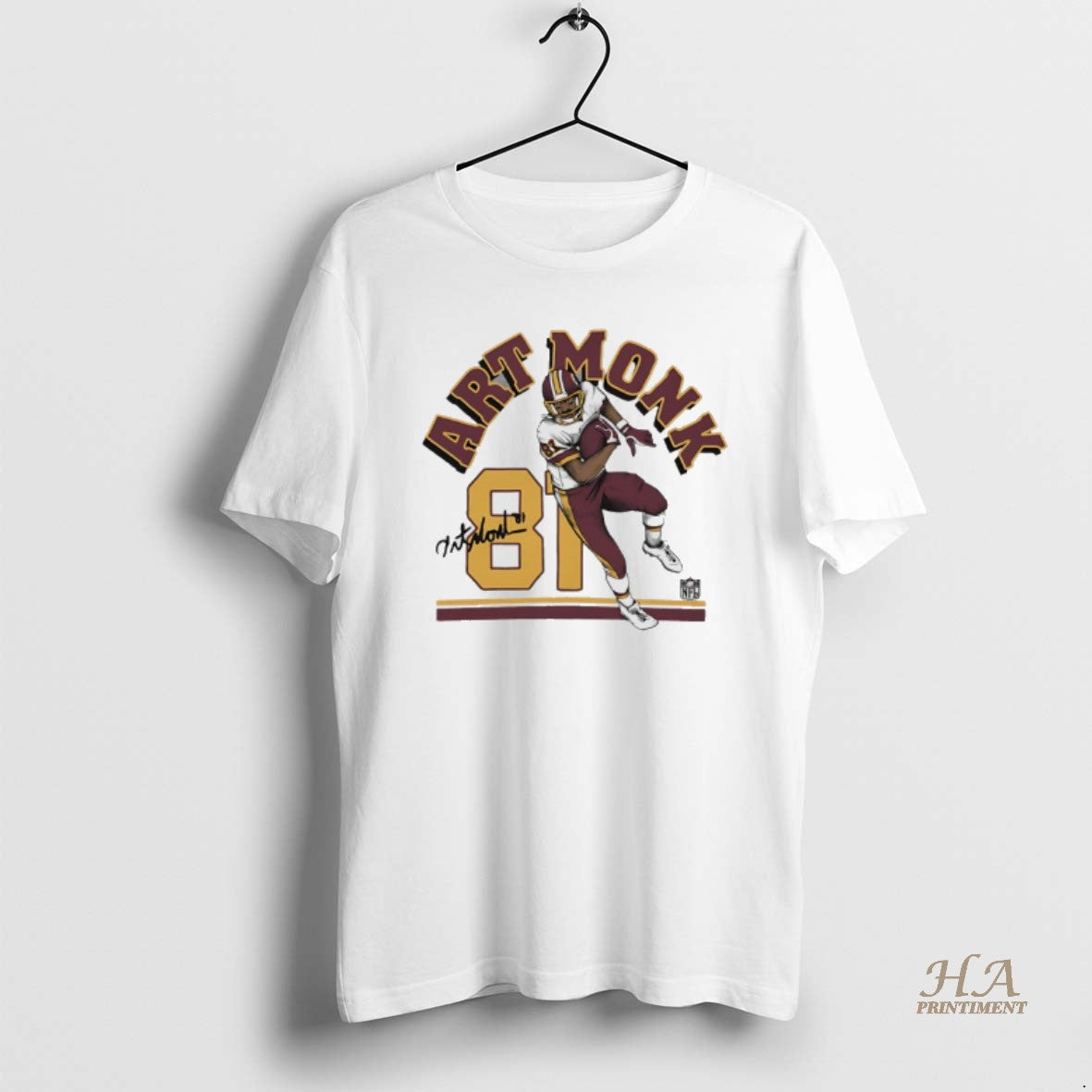 Official Art Monk 81 Washington Commanders Player Illustration T-Shirts, Hoodie, Sweatshirt | InkNestWear.com