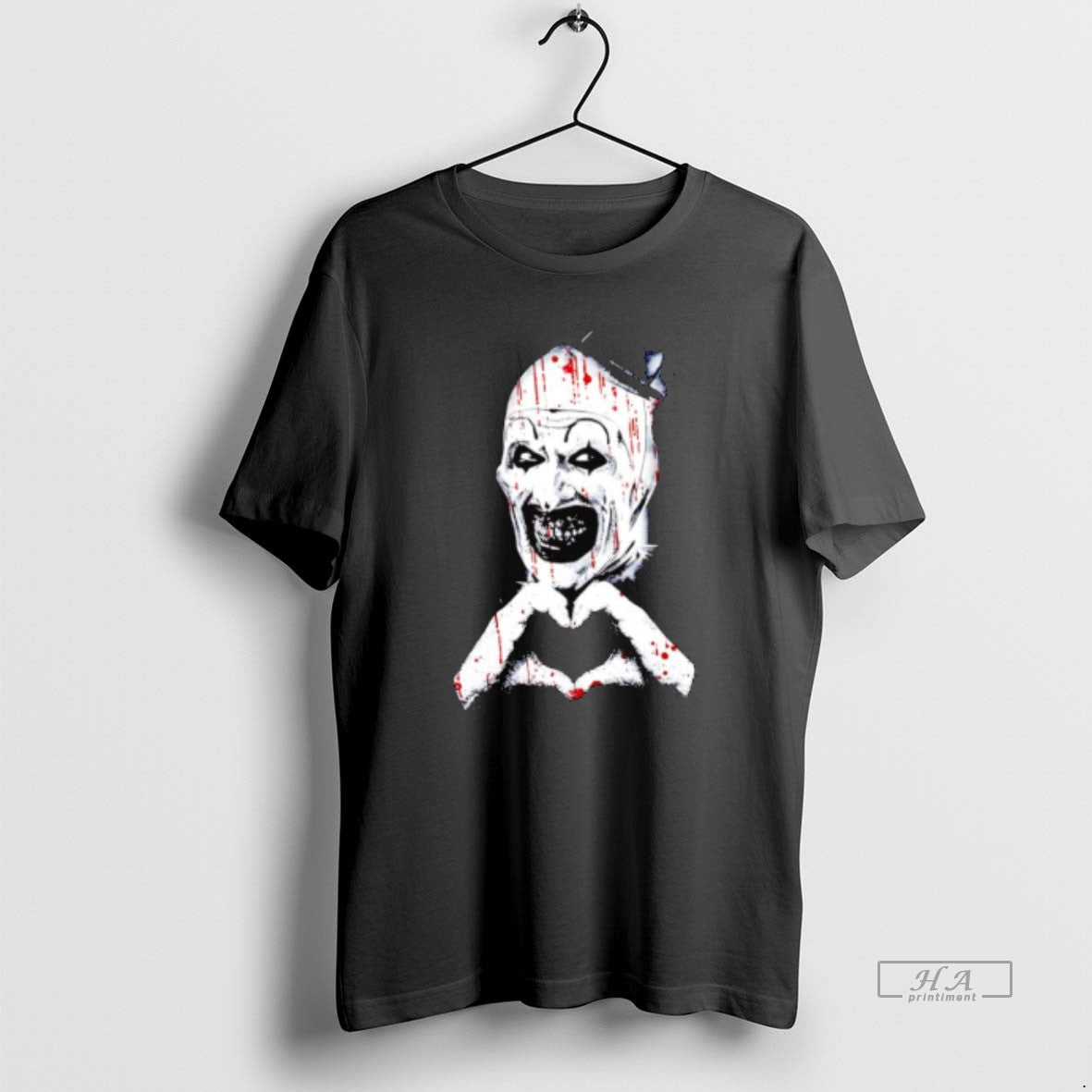 Official Art The Clown Creepy Heart Hands Graphic T-Shirts, Hoodie, Sweatshirt | InkNestWear.com