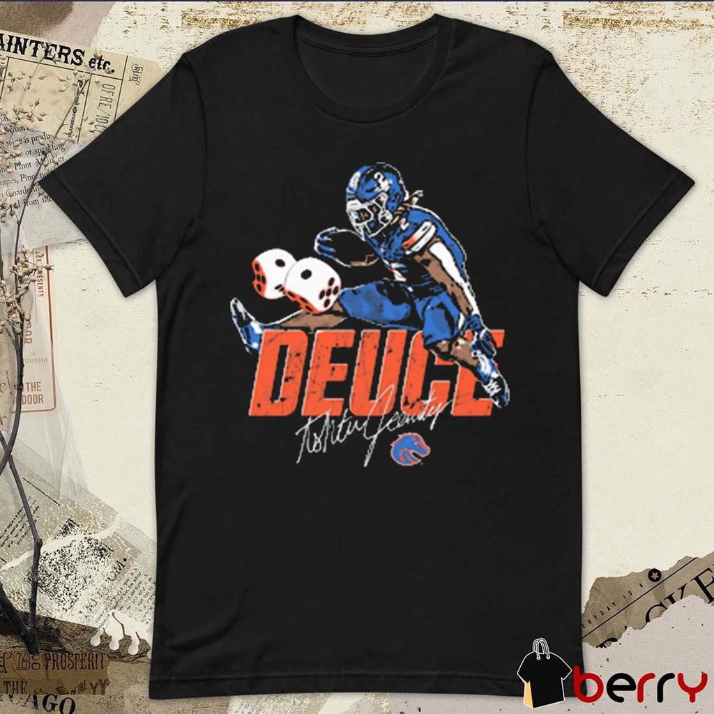Ashton Jeanty Boise State Broncos Signature Deuce Vintage Graphic t-shirt