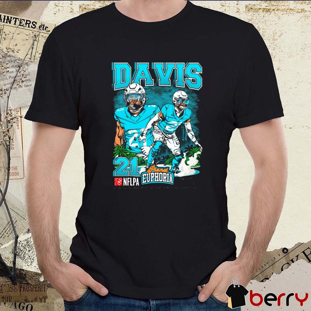 Ashtyn Davis Miami Dolphins NFL Planet Euphoria Artwork t-shirt