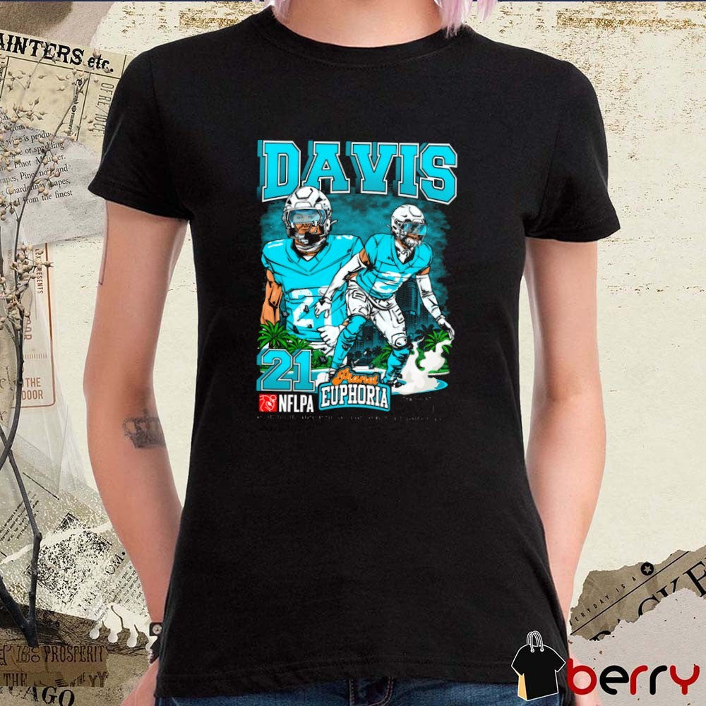 Ashtyn Davis Miami Dolphins NFL Planet Euphoria Artwork t-shirt