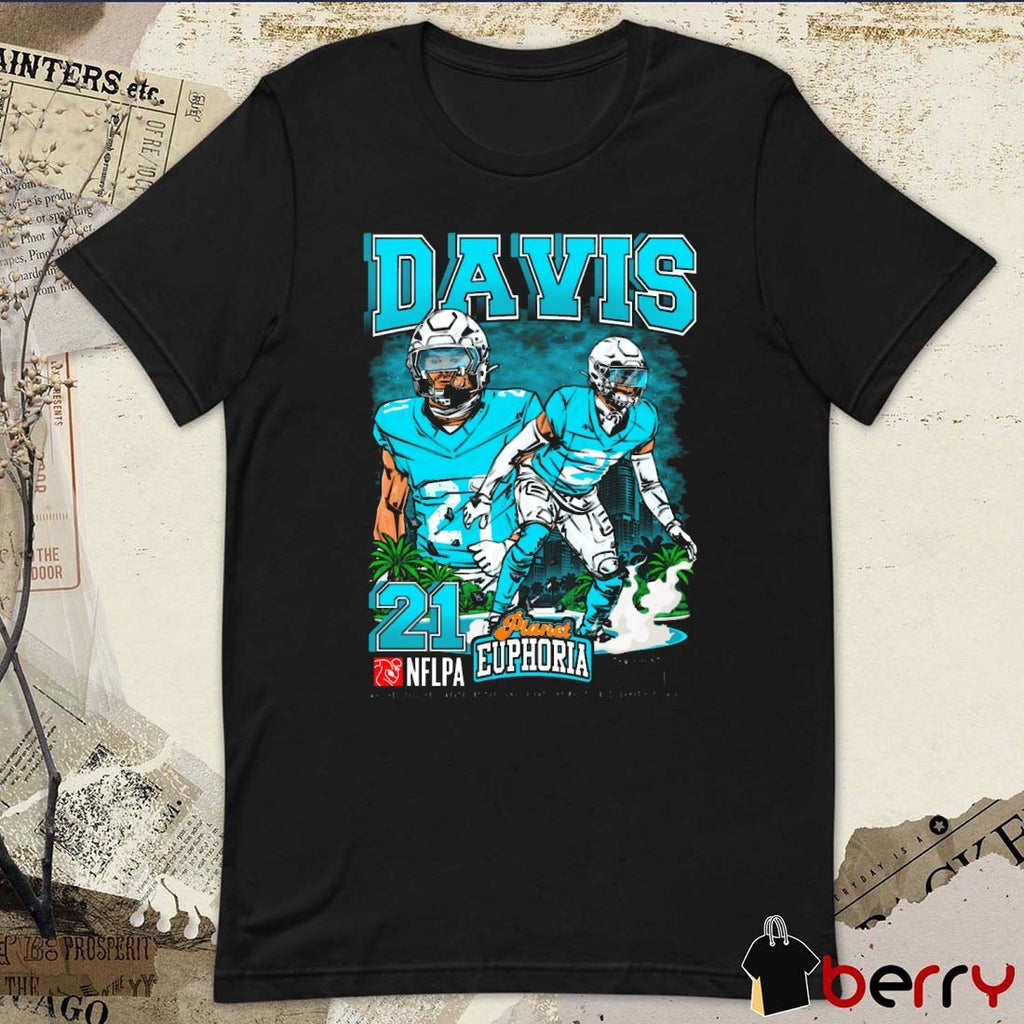 Ashtyn Davis Miami Dolphins NFL Planet Euphoria Artwork t-shirt