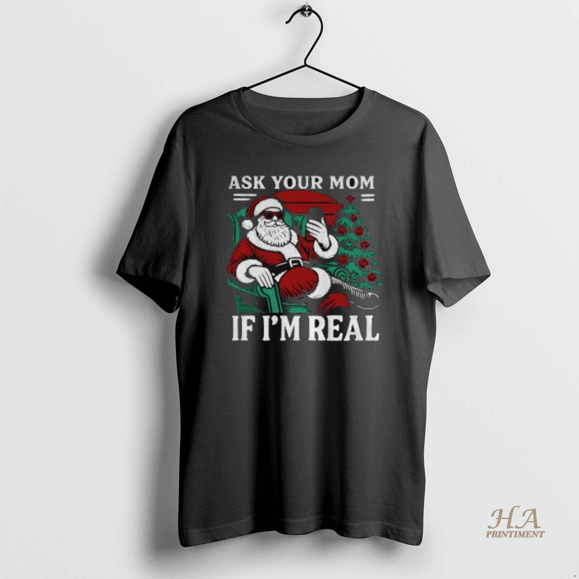 Official Ask Your Mom If Im Real Santa Christmas Joke T-Shirts, Hoodie, Sweatshirt | InkNestWear.com