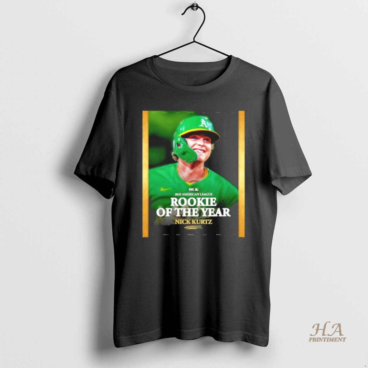 Official Athletics Baseball Nick Kurtz Is The 2025 Al Rookie Of The Year T-Shirts, Hoodie, Sweatshirt | InkNestWear.com