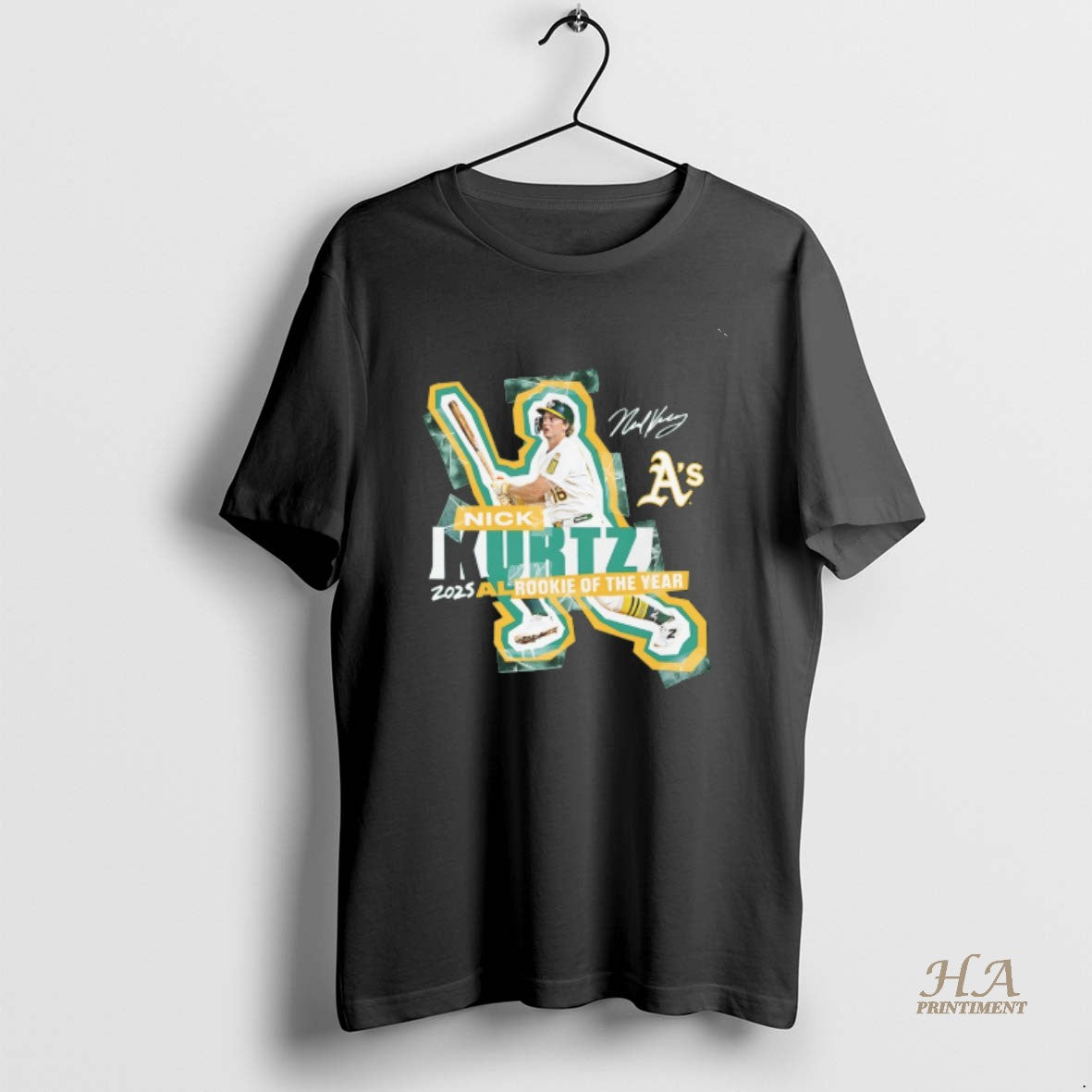 Official Athletics Nick Kurtz 2025 American League Rookie Of The Year Signature T-Shirts, Hoodie, Sweatshirt