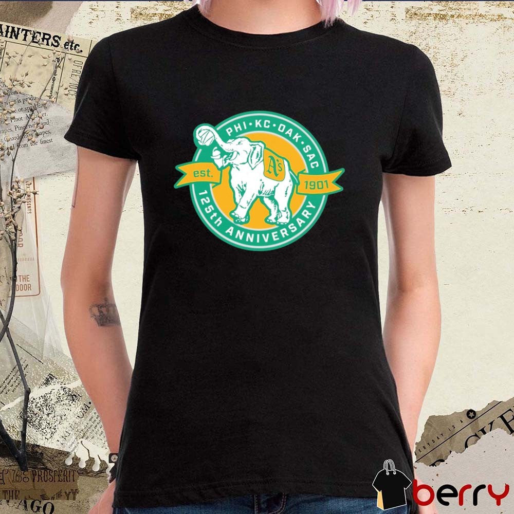 Athletics Phi Kc Oak Sac 125th Anniversary Est 1901 Logo t-shirt