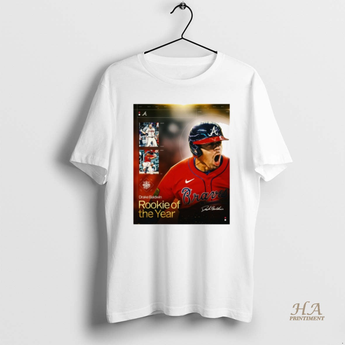 Official Atlanta Braves Drake Baldwin 2025 National League Rookie Of The Year Award Signature T-Shirts, Hoodie, Sweatshirt