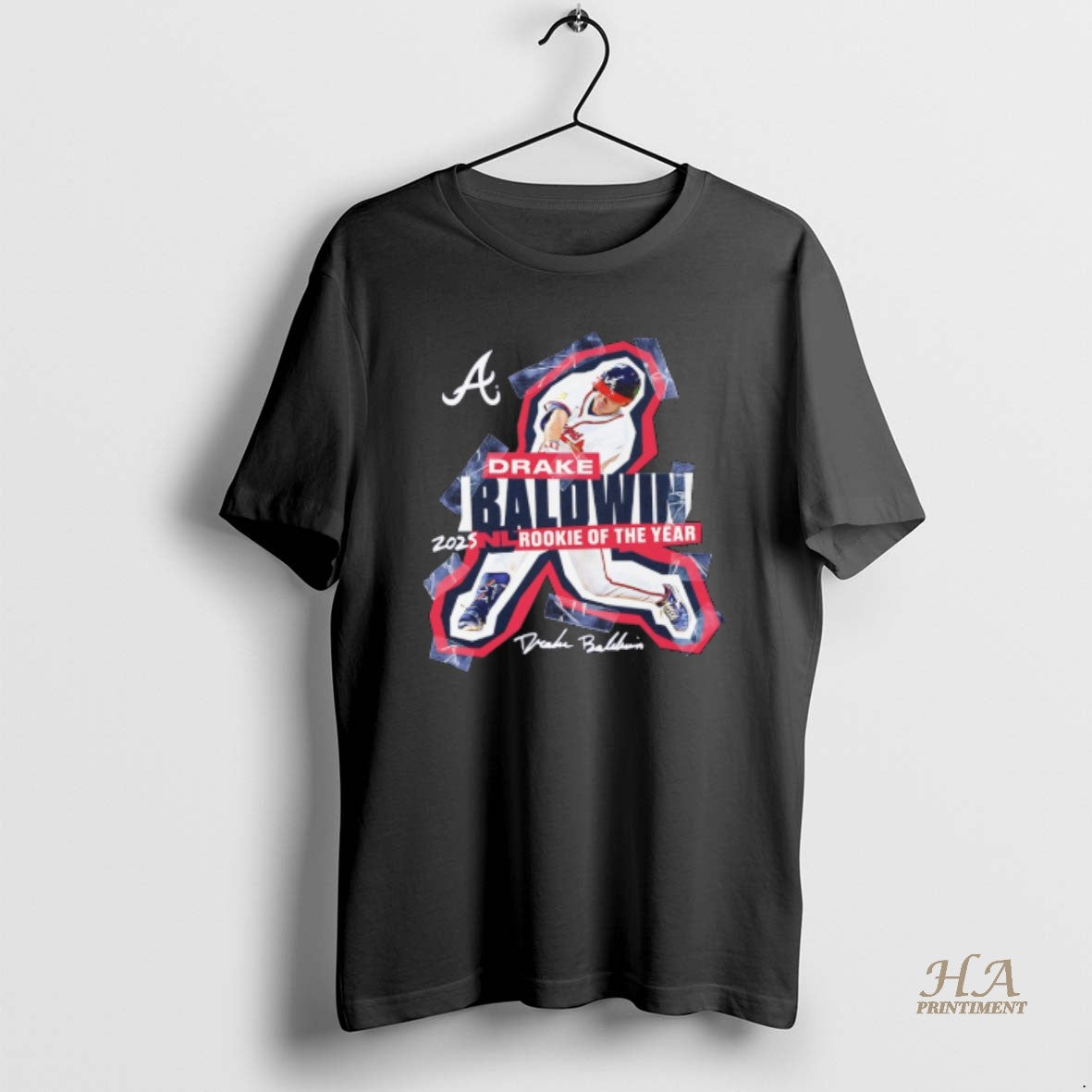 Official Atlanta Braves Drake Baldwin 2025 National League Rookie Of The Year Signature T-Shirts, Hoodie, Sweatshirt