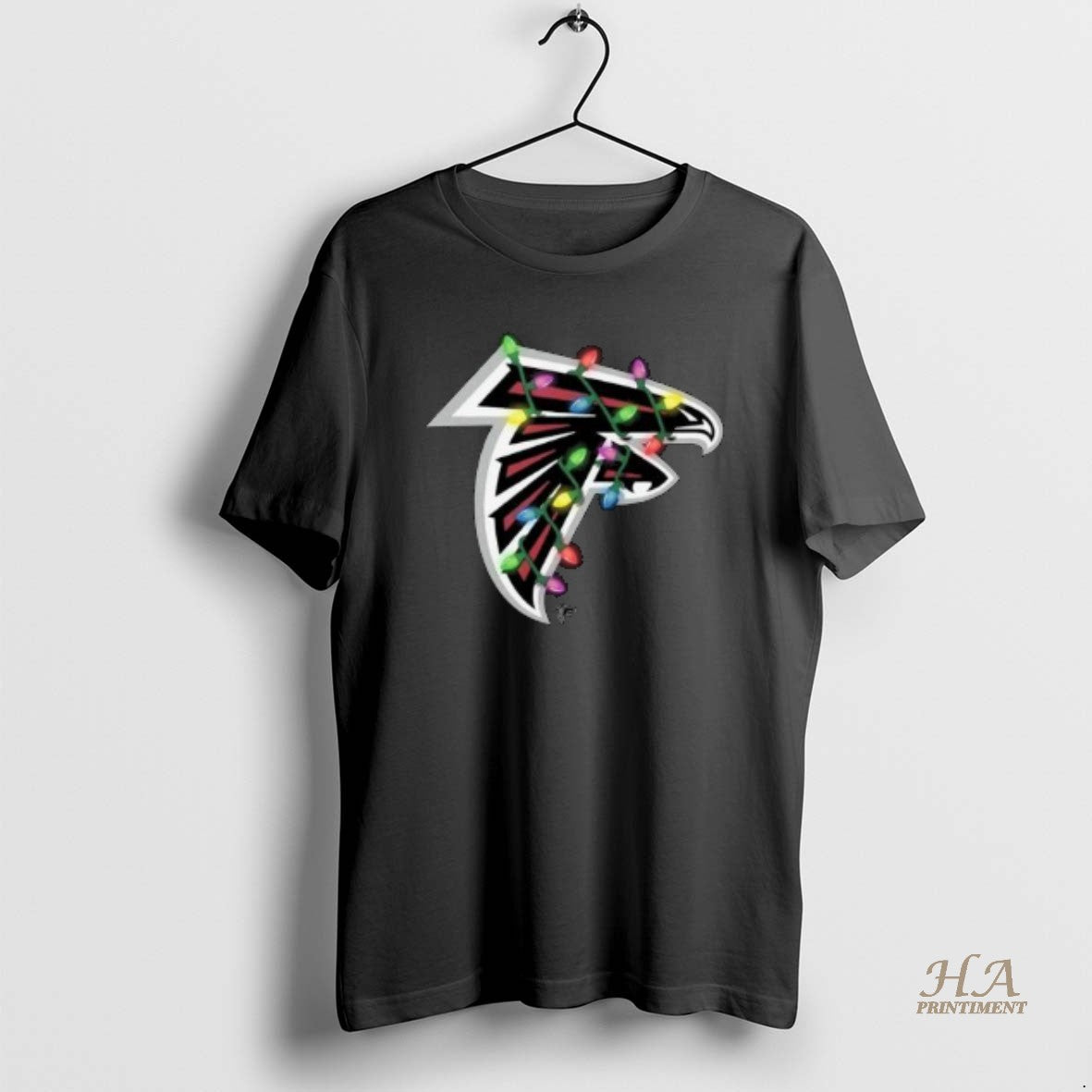 Official Atlanta Falcons Primary Logo Holiday Lights 2025 Circle Black T-Shirts, Hoodie, Sweatshirt | InkNestWear.com