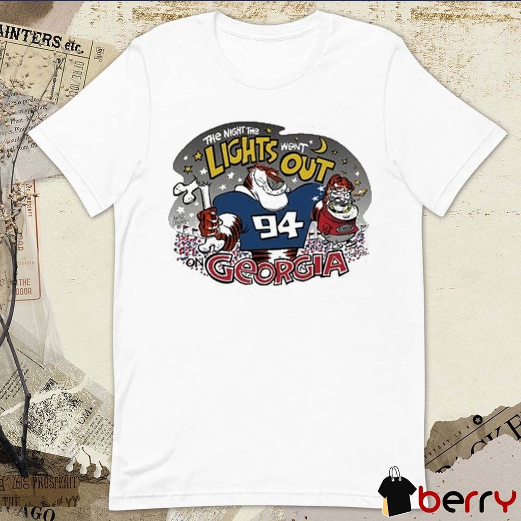 Auburn Tigers Vs Georgia Bulldogs 2025 The Night The Lights Went Out Mascot t-shirt