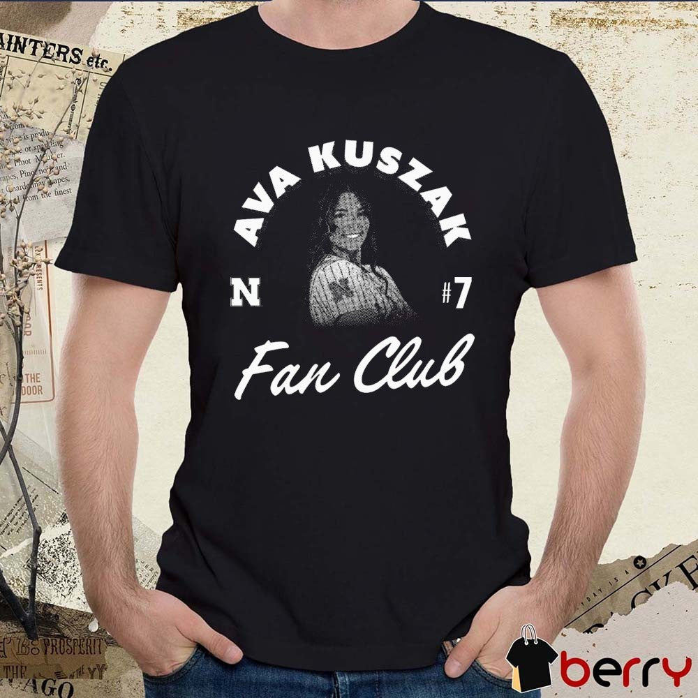 Ava Kuszak Fan Club #7 Nebraska Cornhuskers Softball Graphic t-shirt
