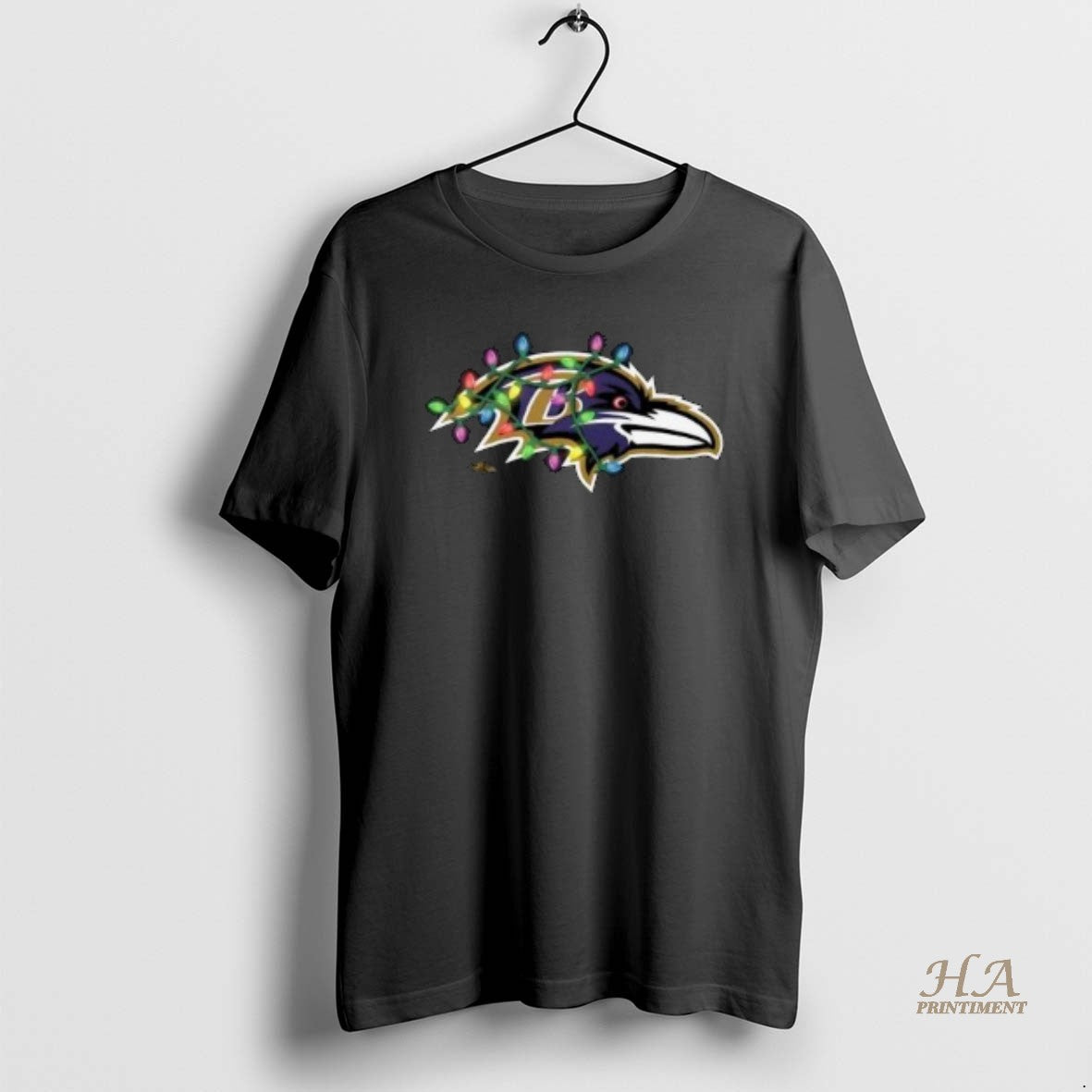 Official Baltimore Ravens Primary Logo Holiday Lights 2025 Circle Black T-Shirts, Hoodie, Sweatshirt | InkNestWear.com