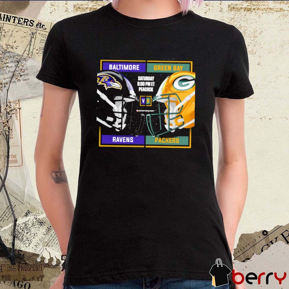 Baltimore Ravens Vs Green Bay Packers NFL Game Week 17 December 27, 2025 Helmets t-shirt