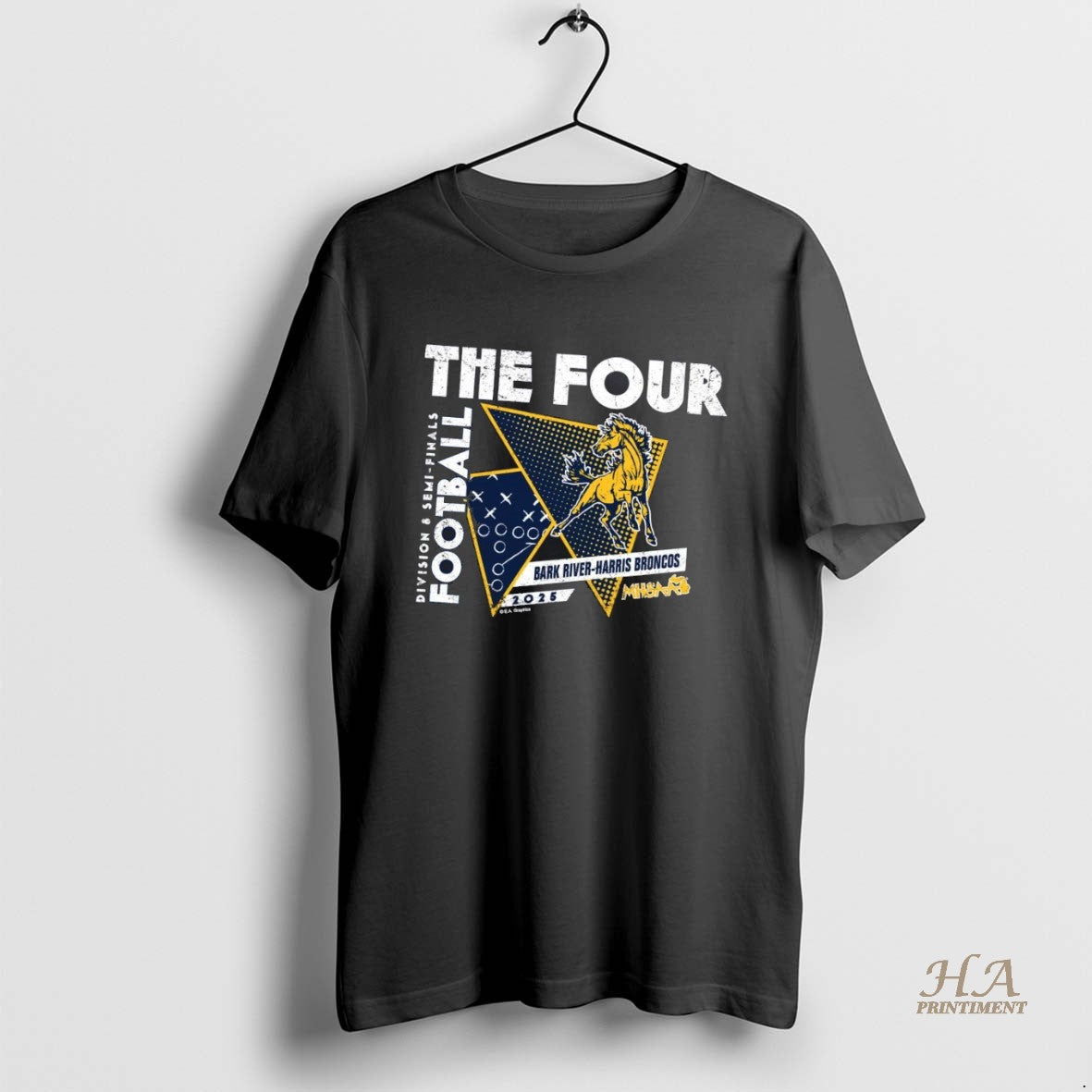 Official Bark River Harris Broncos 2025 D8 Semifinals The Four T-Shirts, Hoodie, Sweatshirt | InkNestWear.com
