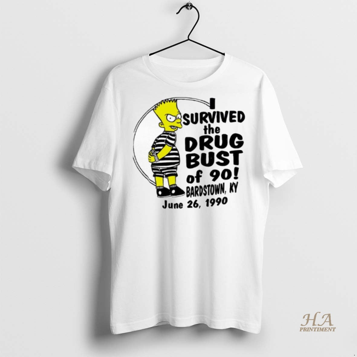 Official Bart Simpson I Survived The Drug Bust Of 90 Bardstown Ky June 26 1990 T-Shirts, Hoodie, Sweatshirt | InkNestWear.com