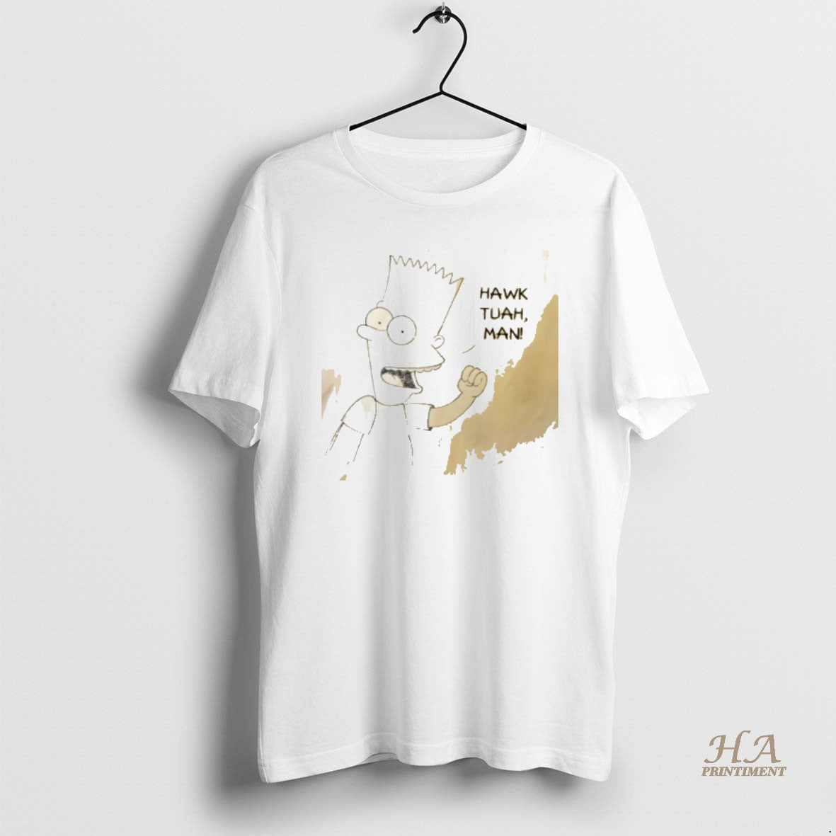 Official Bart Simpson The Simpsons Hawk Tuah Man T-Shirts, Hoodie, Sweatshirt | InkNestWear.com
