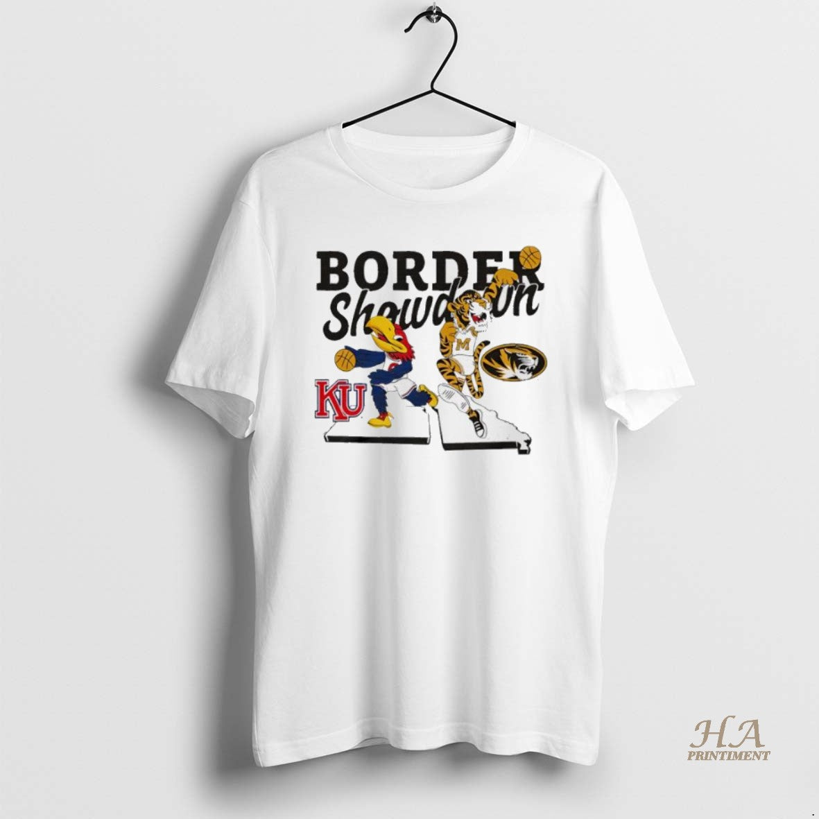 Official Basketball Border Showdown Ku Mizzou Mascots T-Shirts, Hoodie, Sweatshirt | InkNestWear.com