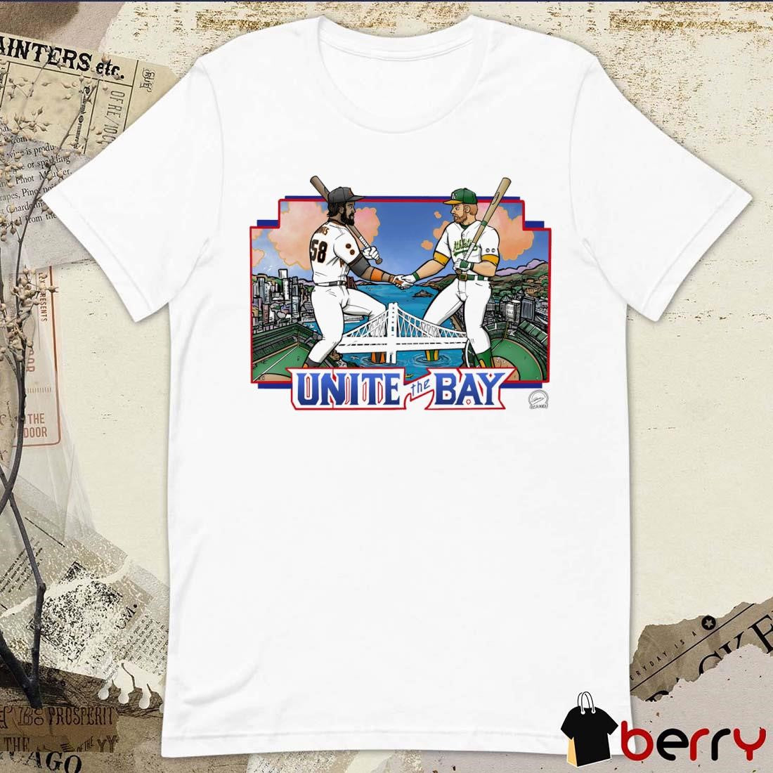 Battle Of The Bay And patch San Francisco Giants Oakland A’s Athletics Poster t-shirt