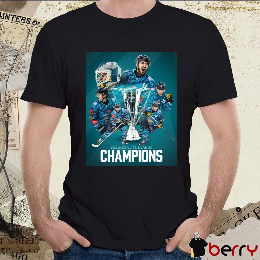 Belfast Giants Champions 2025 – 2026 Elite Ice Hockey League Poster t-shirt