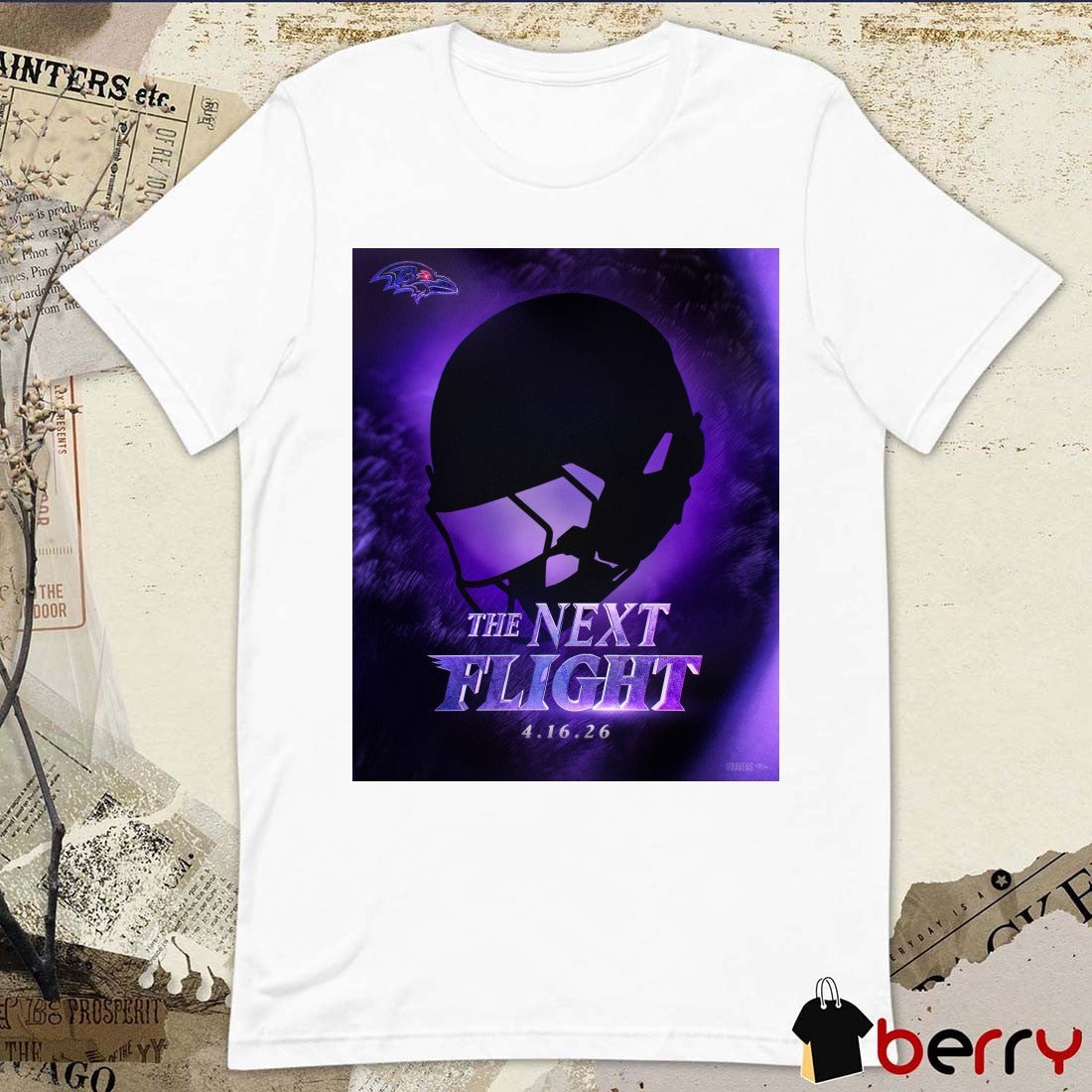 Berry Baltimore Ravens The Next Flight 16 – 04 – 2026 Poster Ravens Flock t-shirt
