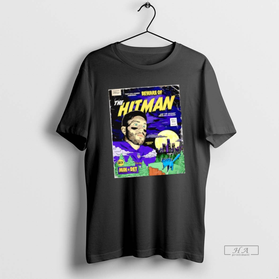 Official Beware Of The Hitman Minnesota Vikings Halloween Weekend November 2nd 2025 At Ford Field T-Shirts, Hoodie,...