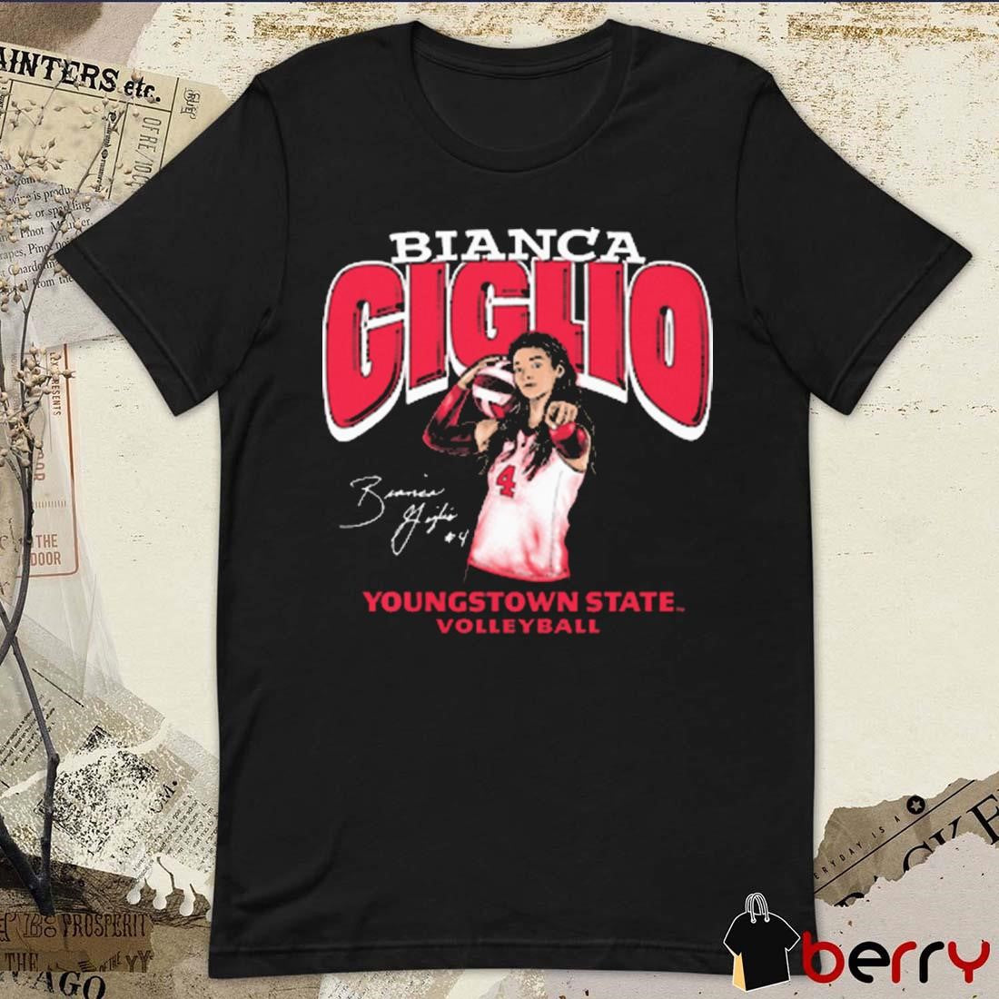 Bianca Giglio Youngstown State Volleyball Illustrated Signature Graphic t-shirt