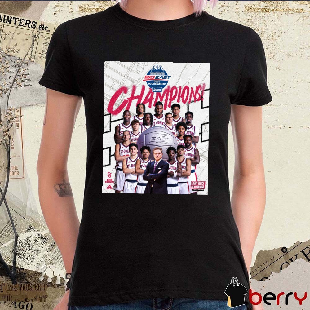 Big East MBB 2026 Tournament Back To Back Champions St. John’s Men’s Basketball Poster t-shirt
